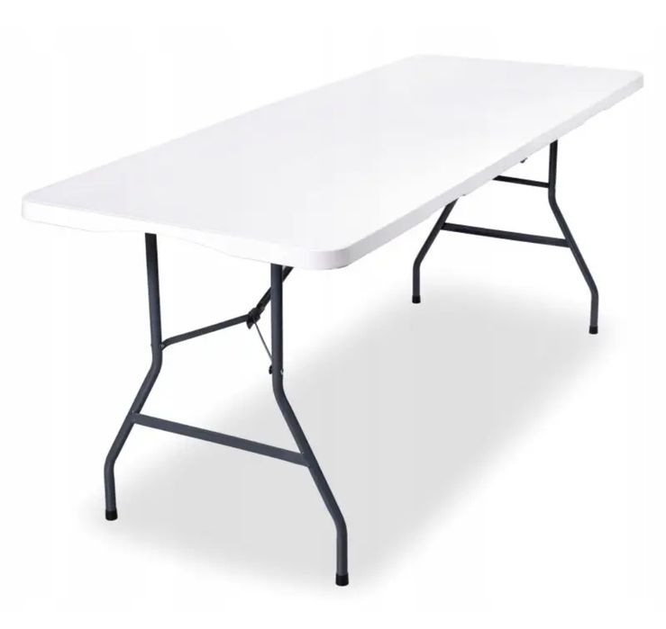 Садовий стіл розкладний 180х70х74 см Білий