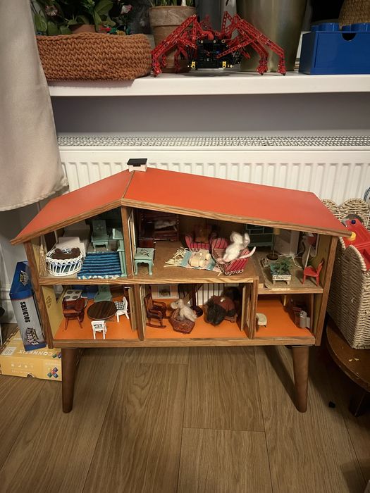 Domek dla lalek myszek lundby z wyposazeniem vintage jak maileg myszki