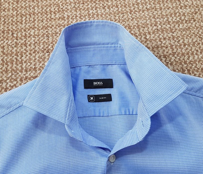 Hugo Boss Swiss Fabric сорочка slim fit оригінал 38/15 S