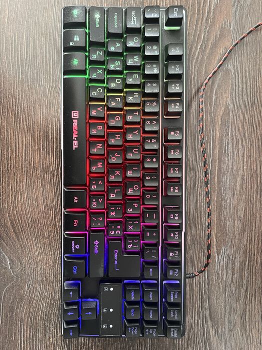 Клавіатура REAL-EL Gaming 8710 TKL Backlit Black USB
