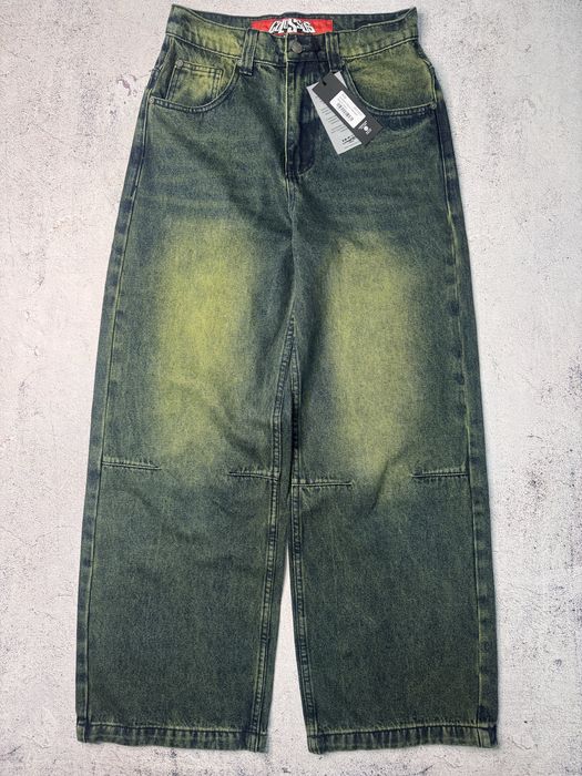 Jaded London Sandblast Denim 26,28,30,32,34,36 Green