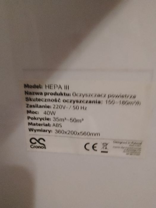 Oczyszczacz powietrza Cronos