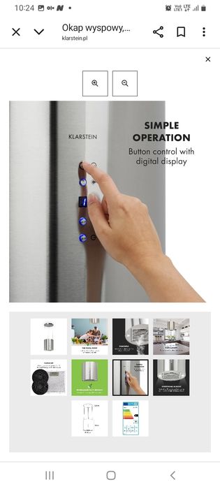 Okap nadwyspowy Klarstein odbiór osobisty