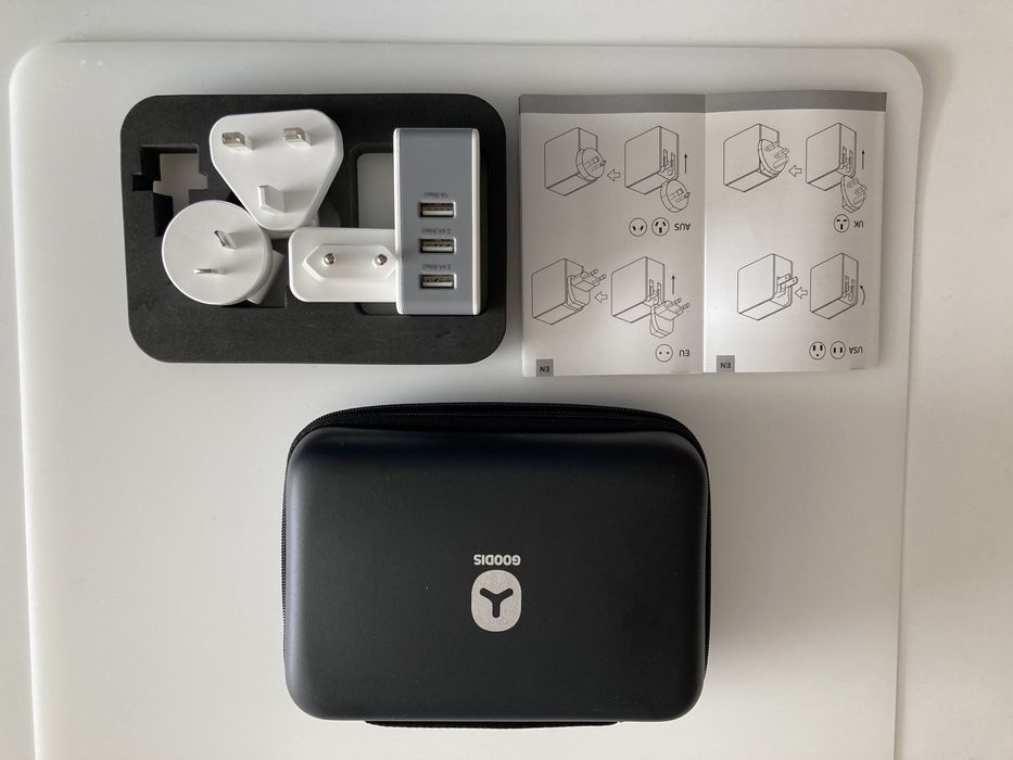 Adaptador Carregador de Viagem GOODIS USB universal NOVO