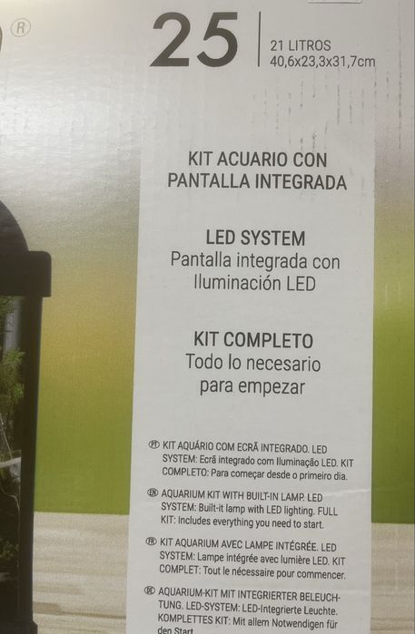 LOJA!! Aquario com Led 21 Litros KIT NOVO!!