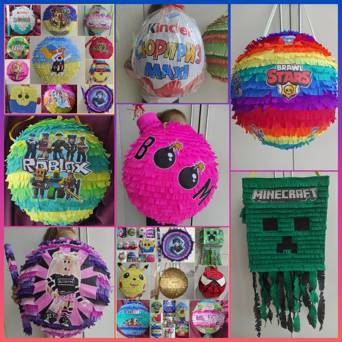 #Піньята. Стіч. Бравл старс. Лол. Футбол. Майнкрафт.Сонік. В наявності