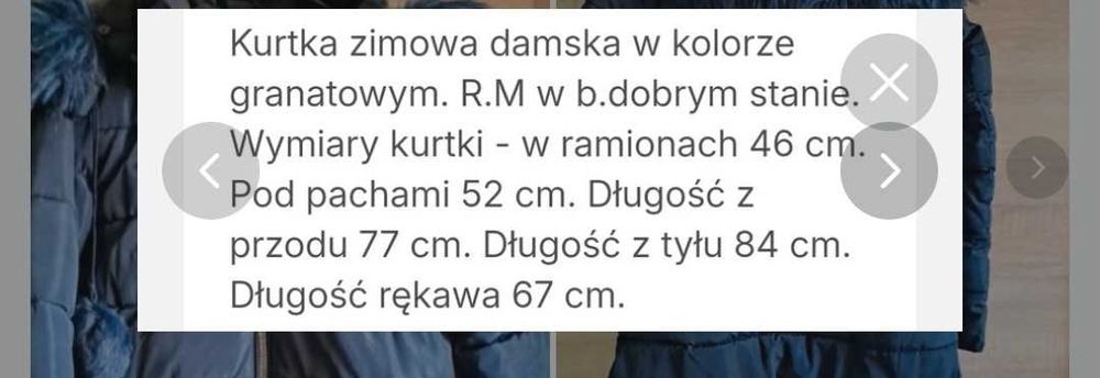 Zimowa kurtka M damska