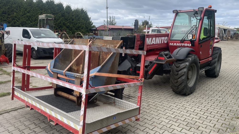 Ładowarka teleskopowa manitou MT1233S 12M widły+ łyżka+ kosz
