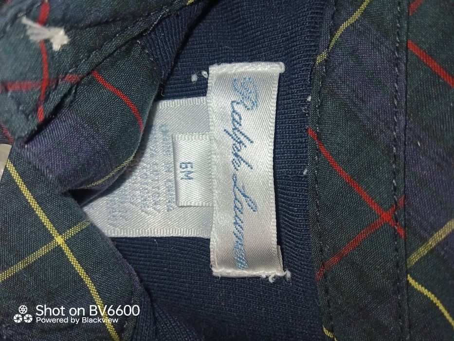 Комбінезон боді Ralph Lauren baby boy green navy red plaid  з довгими