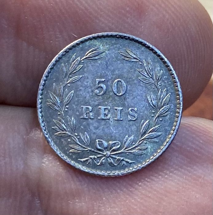 Moeda 1905 - D.Luis I - 50 Reis 1864