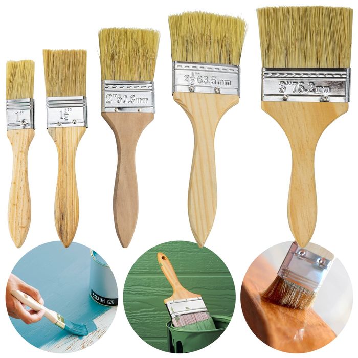 Pędzel płaski Zestaw Pędzli 5szt