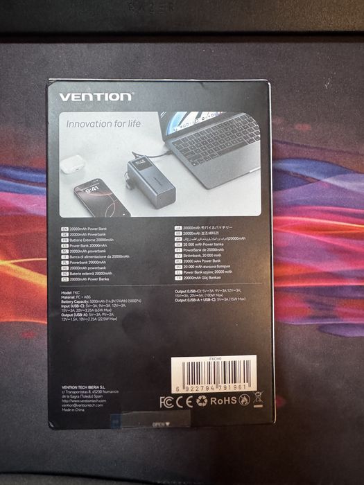 Повербанк Vention 20000mAh/100W