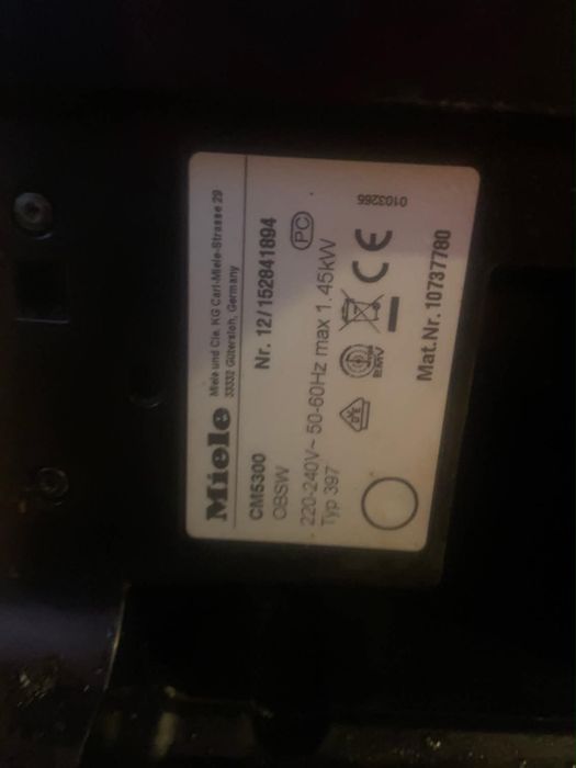 Miele CM5300 ekspres automatyczny – sprawny, problem z młynkiem / do naprawy