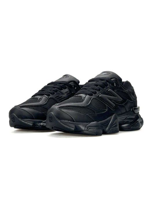 !SALE! New Balance 9060 All Black Leather 36 37 38 39 40 41 42 43 44 45 шкіряні