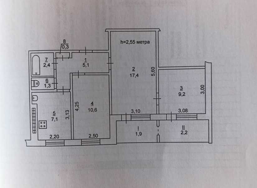 Продается 3х комнатная квартира по улице Днепр шоссе