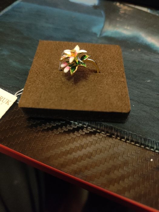 Pierścionek od Kruka Srebro i złoto . Rozmiar  15