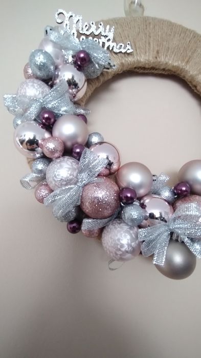 Wianek bożonarodzeniowy, na drzwi, lekki, rękodzieło, unikat