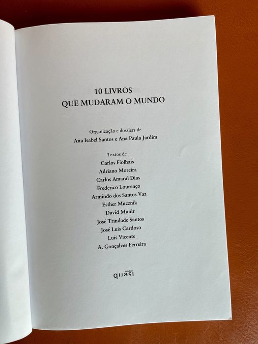 “10 Livros Que Mudaram o Mundo”