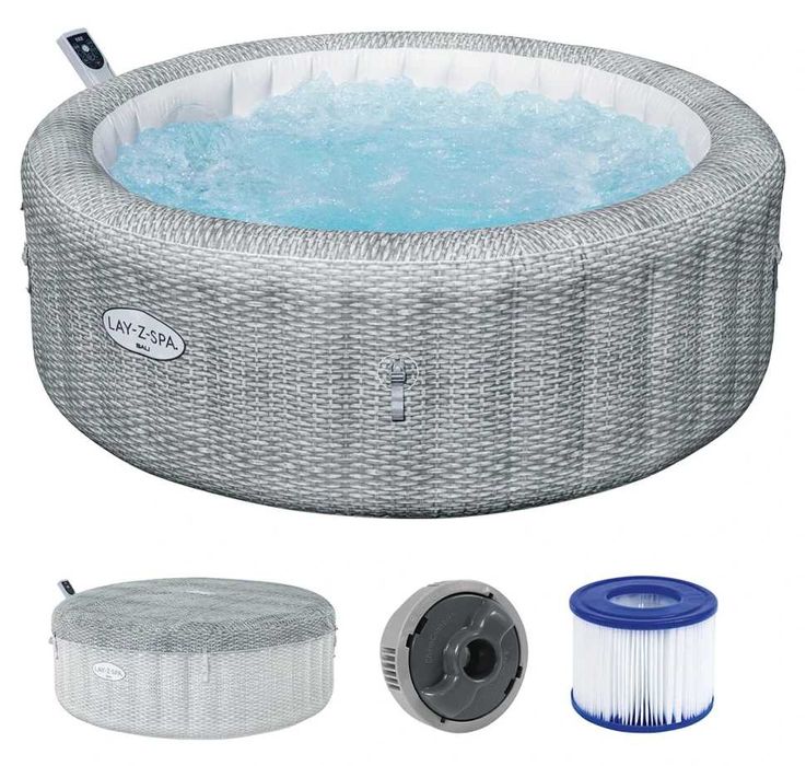 Надувний джакузі Bestway 6001N LAY-Z-SPA 196 x 71 см,на 6 осіб, ротанг