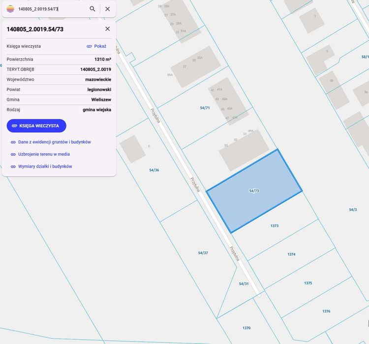 Działka budowlana 1310 m² Michałów-Reginów | media | ogrodzona - Widok 5