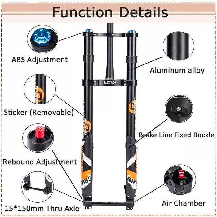 Перевернутая двухкоронная велосипедная вилка