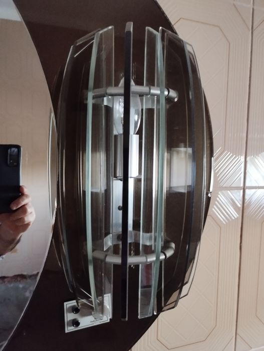 Espelho de casa de banho vintage.