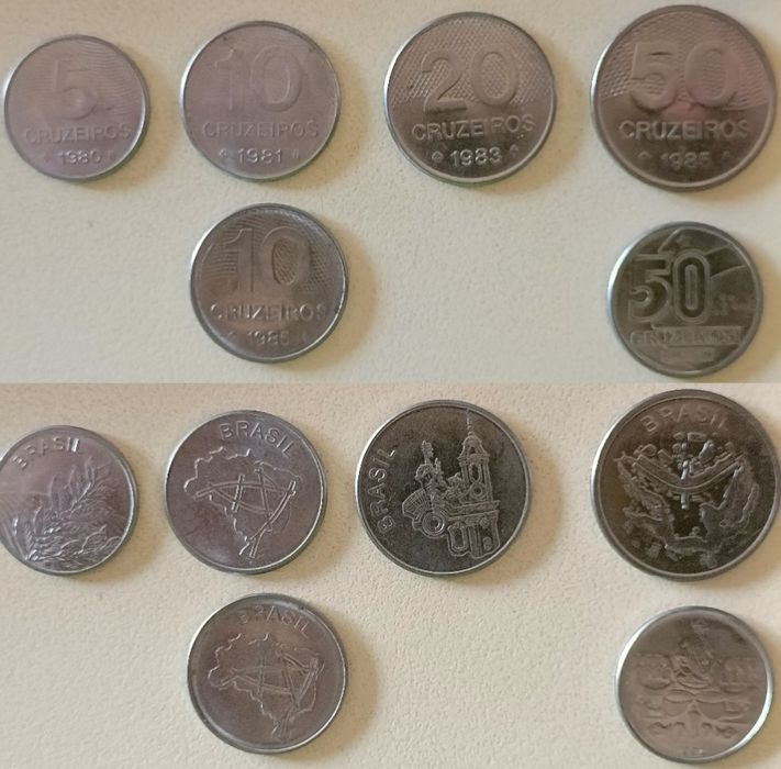 Coleção de Moedas e Notas - Partes da História Financeira do Brasil