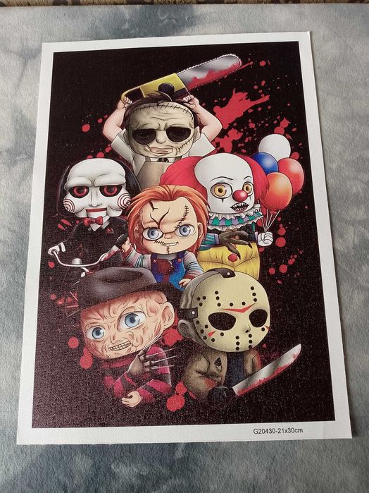 plakat na płótnie z postaciami z horroru