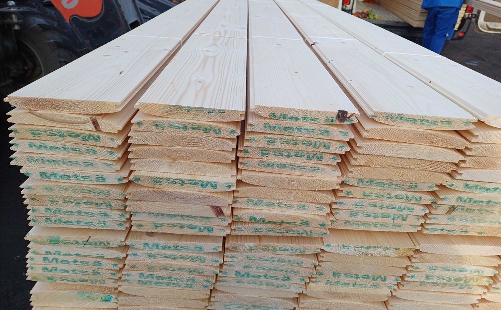 Deska elewacyjna podłogowa tarasowa półbal boazeria podbitka szalówka