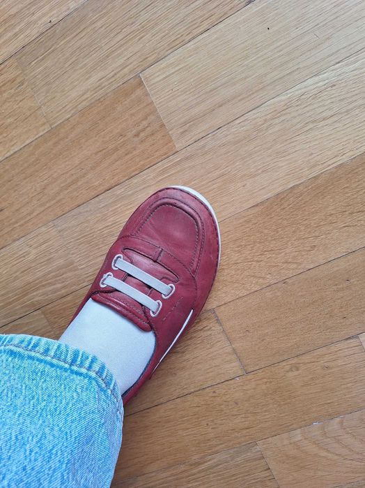 Шкіряні жіночі мокасини / сліпони clarks р. 38 (бордові)