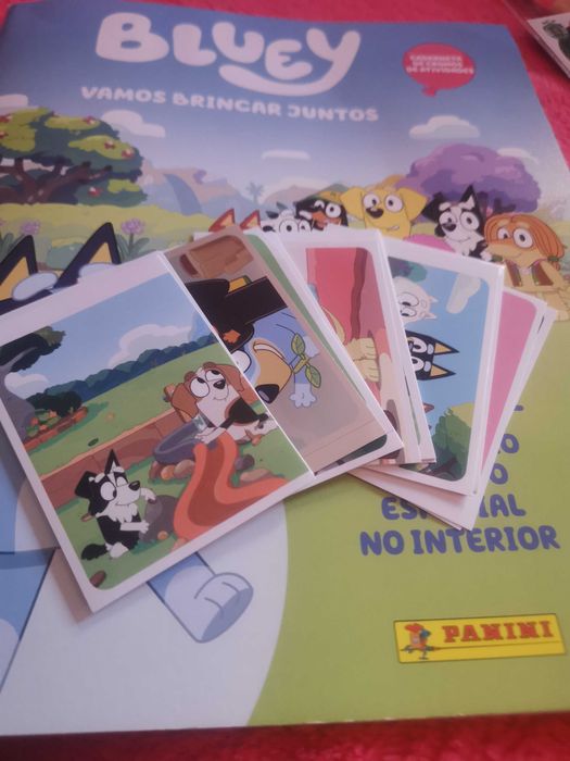 14 Cromos bluey vamos brincar juntos