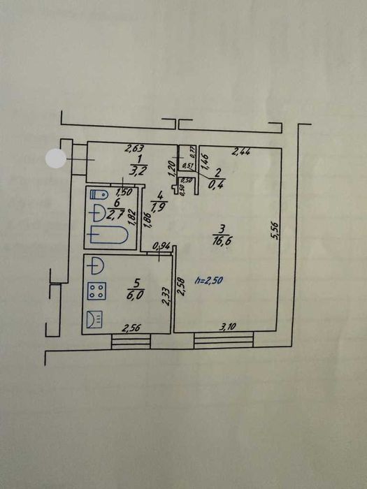 1 кімната, 31 м², індивідуальне опалення, ділянка 2 сотки