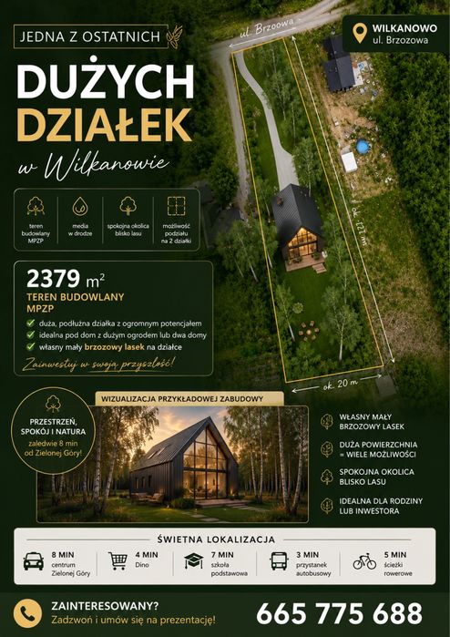 Dzialka budowlana w Wilkanowie