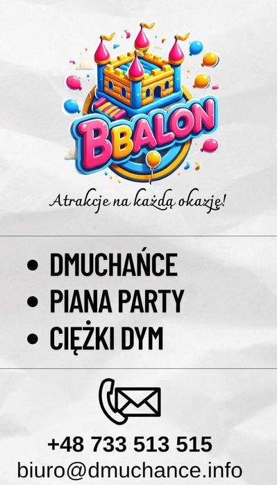 Wynajem dmuchanca, dmuchanców z certyfikatami. DMUCHANCE!