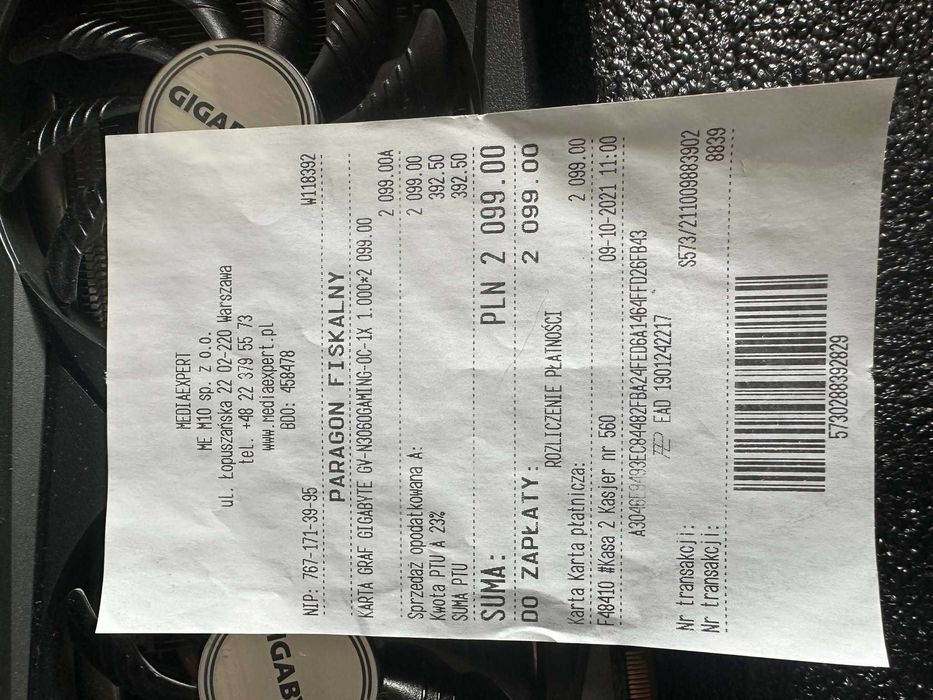 Gigabyte RTX 3060 Gaming Oc 12GB