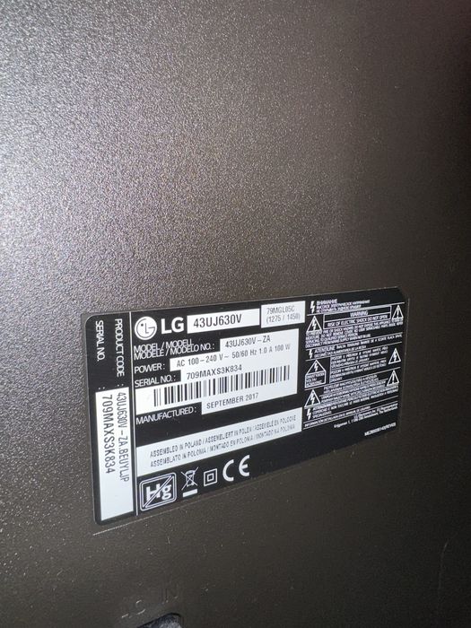 Smart TV LG 43UJ630V