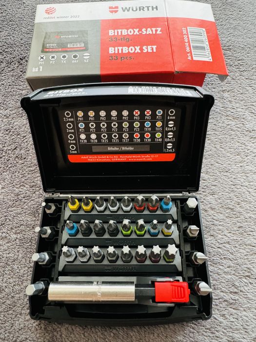WURTH Zestaw bitów C 6.3 (1/4) 33 elementy