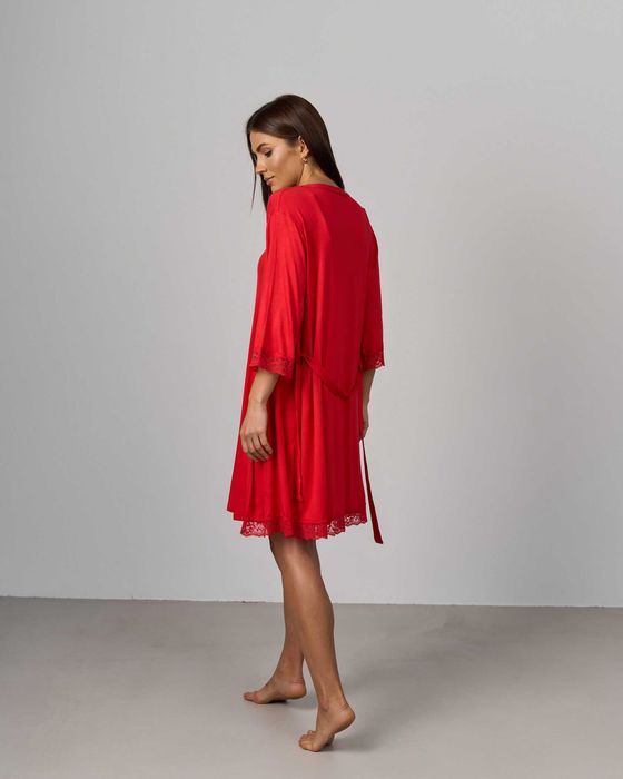 Nicoletta Комплеки халат + сорочка віскоза - НІЖНЕ МЕРЕЖИВО Л / ХЛ