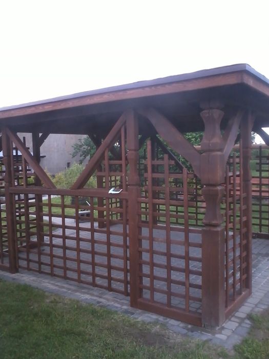 Donice drewniane pergola