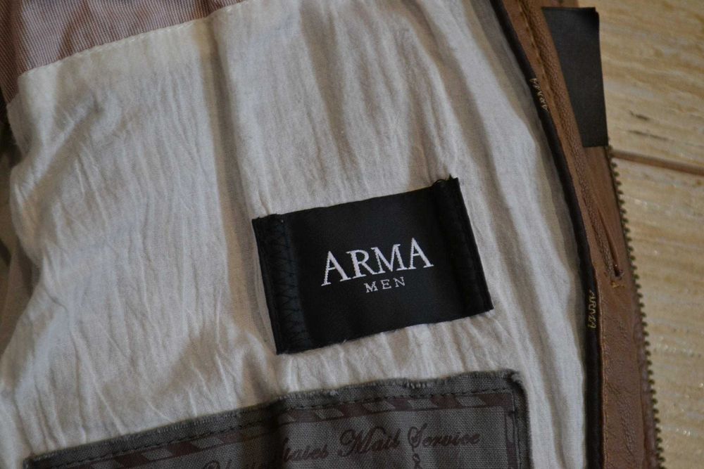 Arma man xl-l куртка кожаная оригинал мужская бомбер