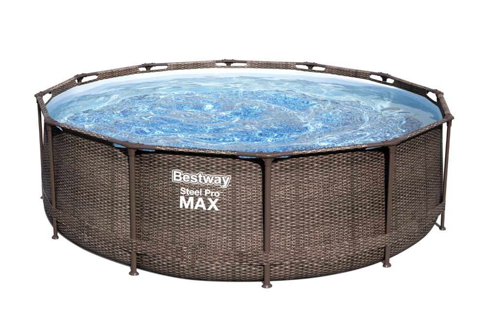 Basen ogrodowy Bestway 56709 Stelażowy 366x100 cm rattan 6w1