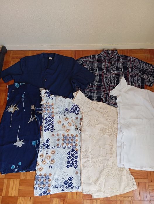 6 peças camisas/túnica