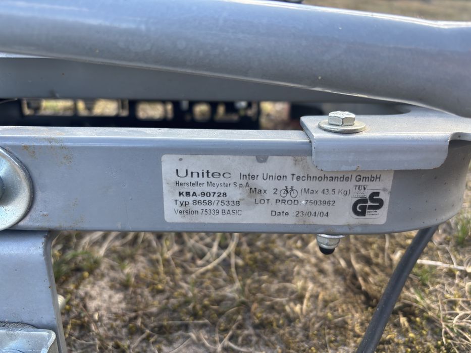 bagażnik rowerowy na hak Unitec