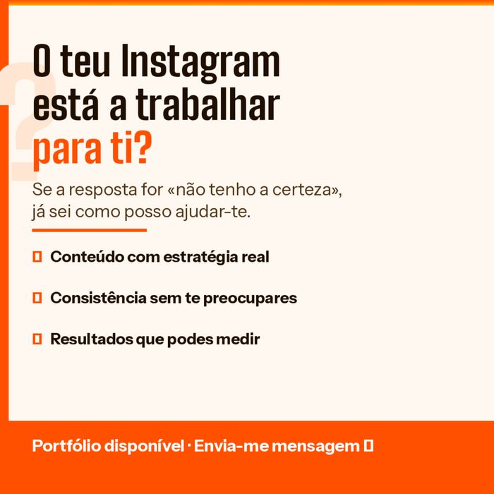 Gestão de redes sociais para o teu negócio | Conteúdo & Estratégia | Identidade Visual | Resultados reais | Freelancer