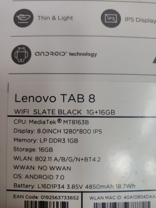 Планшет Леново новый.