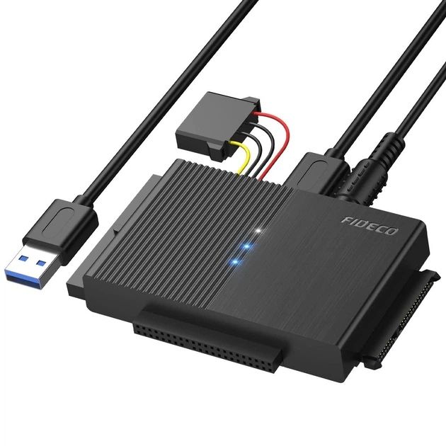 FIDECO USB 3.0 → SATA/IDE адаптер для 2.5/3.5" HDD/SSD з блоком живлення 12V