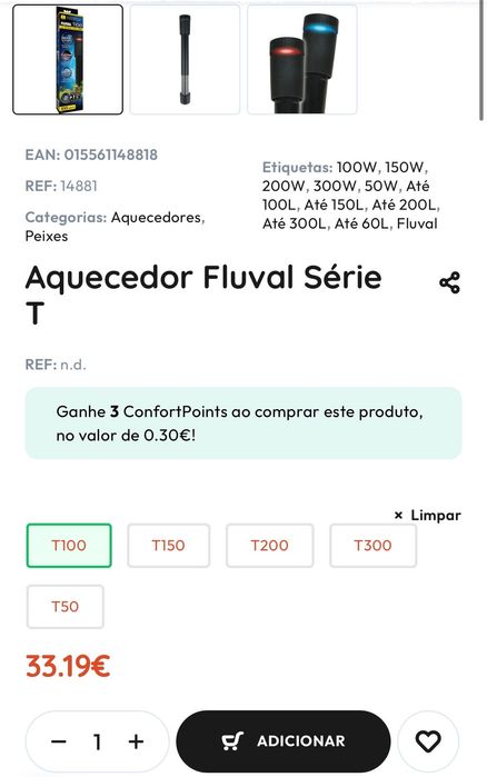 Termostato Fluval 100w