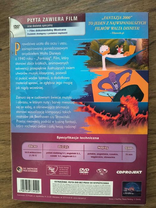 Film dvd Fantazja 2000 Disneya