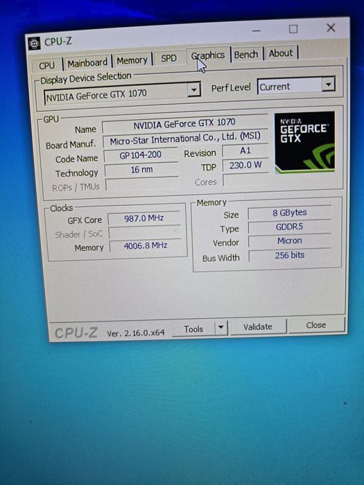 Komputer 1070 msi, intel core i5 6600k, z170A msi,ddr4 kingston 8gb