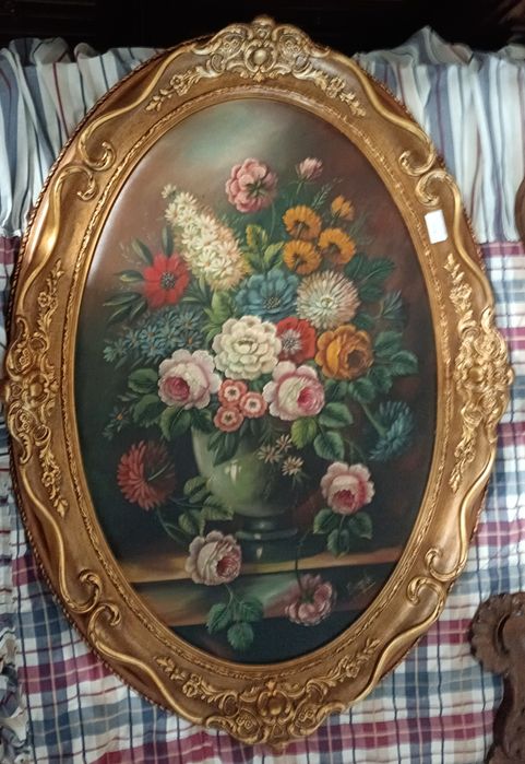 Quadro motivos florais  grande 1,06 m